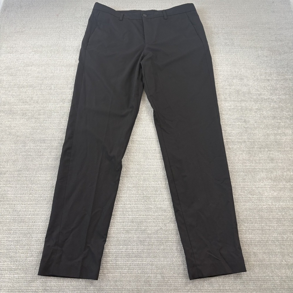 Zara Slim Fit Dress Pants Mens 31x31 Black Straight Leg Formal Workwear